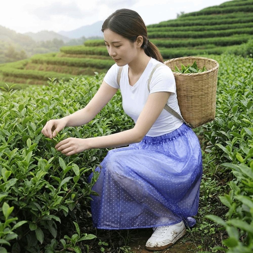 Plastic Waterproof Apron Oil Proof Rainproof Apron Raincoat Cycling Apron Tea Picking