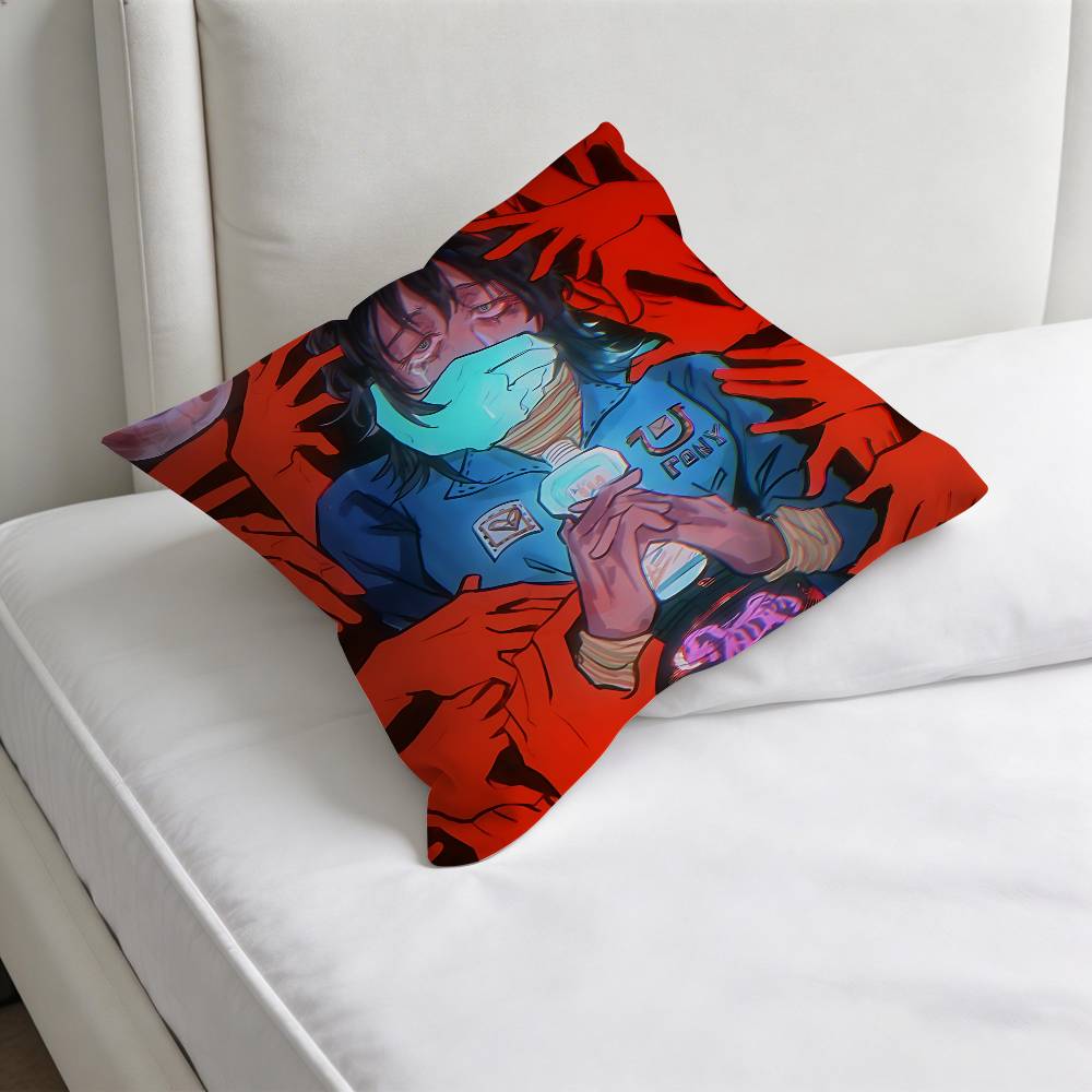 Hot Game Mouthwashing Fashion Square Pillow Case Durable Throw Pillow Cover for Sofa Couch Chair