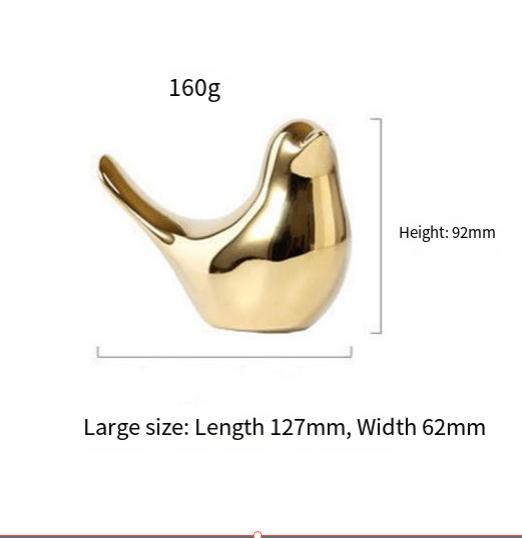 Nordic Abstract Gold Ceramic Bird Figurine Animal Pattern Modern Home Table Decor Living Room Ornament Holiday Gift