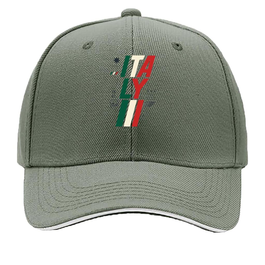 Moderne Italien Flagge Typografie Emblem Sandwich Baseballkappe Sonnenkappe Outdoor Workouts Hut