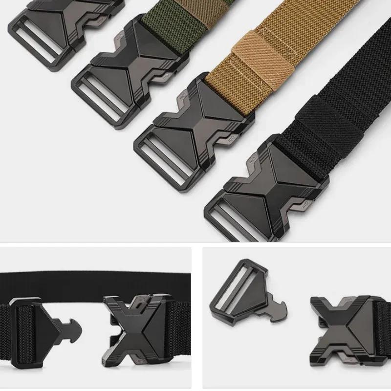 The New Men's Buckle Belt Nylon Braided Lightweight Breathable Daily Commuter Men's Belt