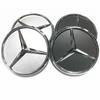 Hot Car Sticker 4Pcs/set 75MM Car Wheel Center Hub Cap Covers For Mercedes Benz  Black Badge Rim Cover Auto Style Decorate Acces