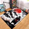 Samurai Red Sun Mountain Scene Pattern Rug Carpets for Bedroom Living Room Sofa Mat Creative Door Mat Cloakroom Home Decor