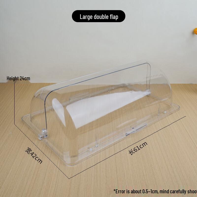 Pabei PC Przezroczysta Pokrywa na Żywność z Podwójną Klapką