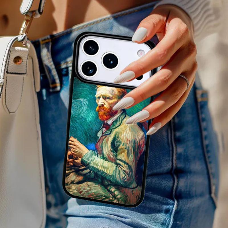 Paintings Starry Night Van Gogh Bumper Phone Case For iPhone 17 Air 14 15 13 12 Max Cover For Apple 16e 11 Pro Max Plus Coque