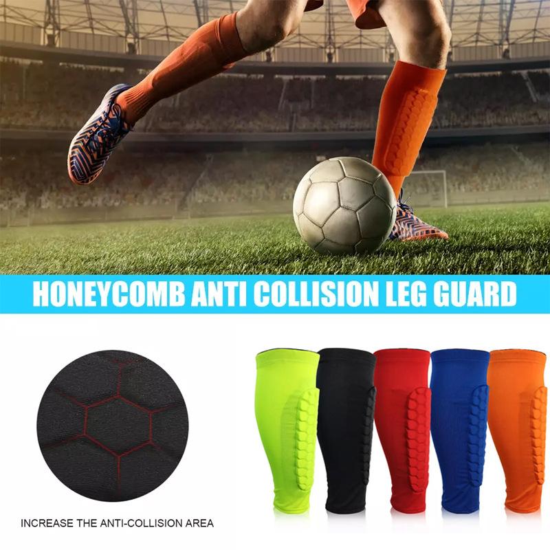 Honeycomb Calf Anti-collision Leg Cover Breathable Football Socks Outdoor Sports Protective Gear Universal Fit