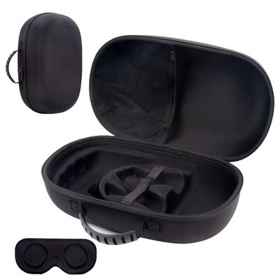 Hard Carry Bag with Lens Cover Shockproof Hardshell Case Anti-Scratch Mesh Pocket Bag for Meta Quest 3 VR Headset Accessories