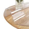 Transparent Round PVC Tablecloth Mat - Waterproof, Oil-Proof, Scald-Resistant, Washable Protective Pad for Coffee Tables.