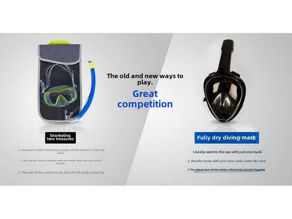 Snorkeling and Diving Goggles with GoPro Mount