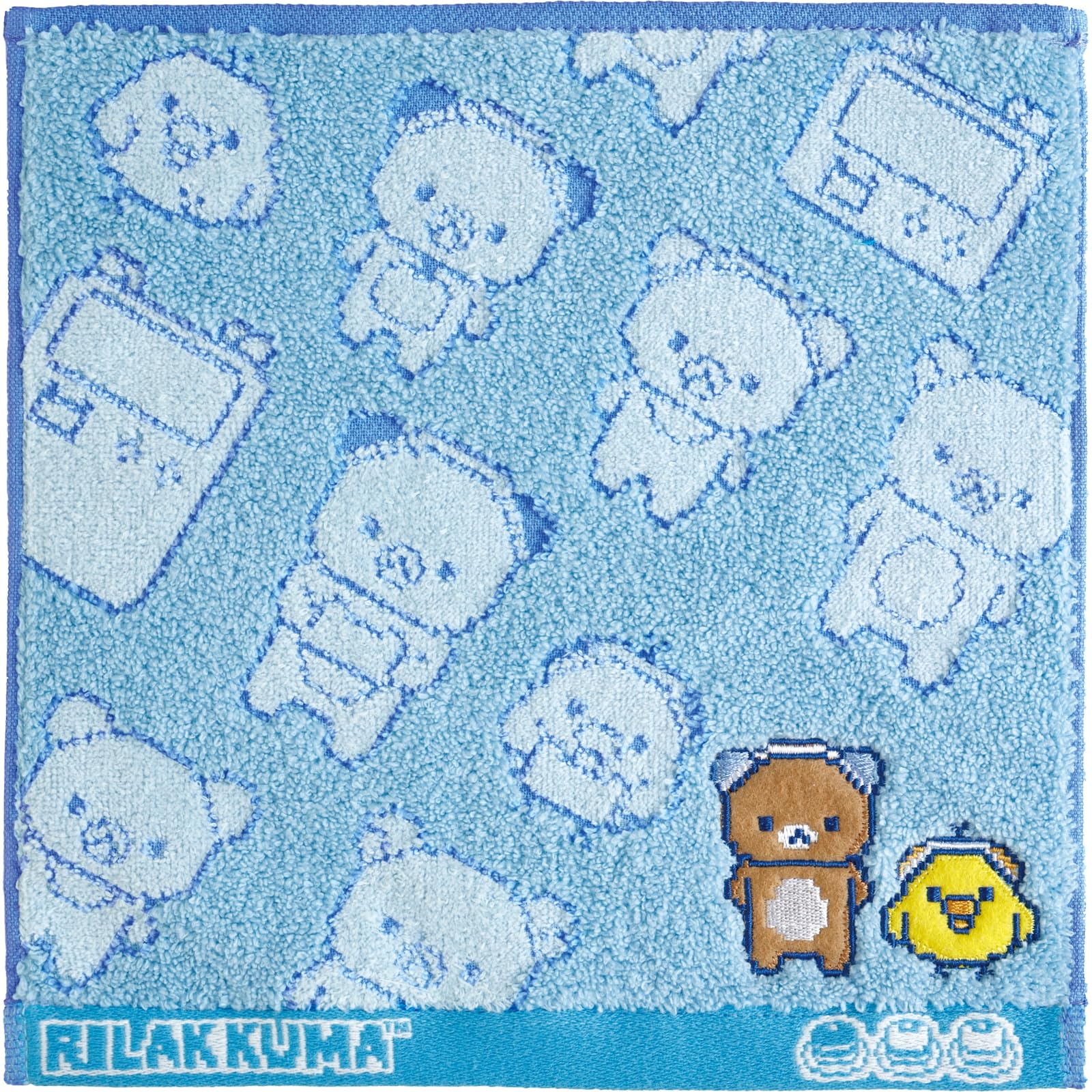 San-X Rilakkuma  Игровой Rilakkuma  Мини-полотенце - Rilakkuma & Kiiroitori 25x25см