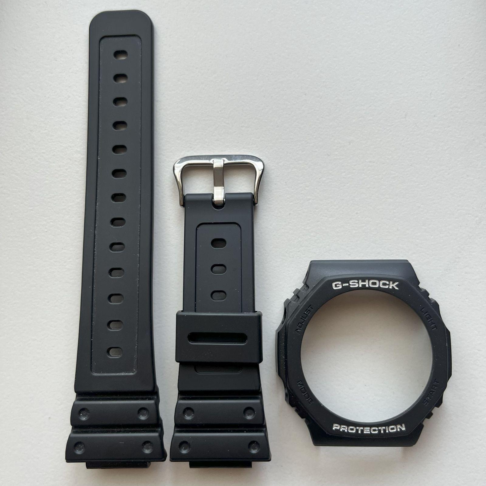 G-SHOCK G-Shock CASIO GA2100SB Black x Silver Letters Genuine Parts Belt Bezel Set Replacement New Unused