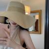 AiJIaWei vacation milf curved edge straw hat big brim women summer outing beach sun protection hat seaside