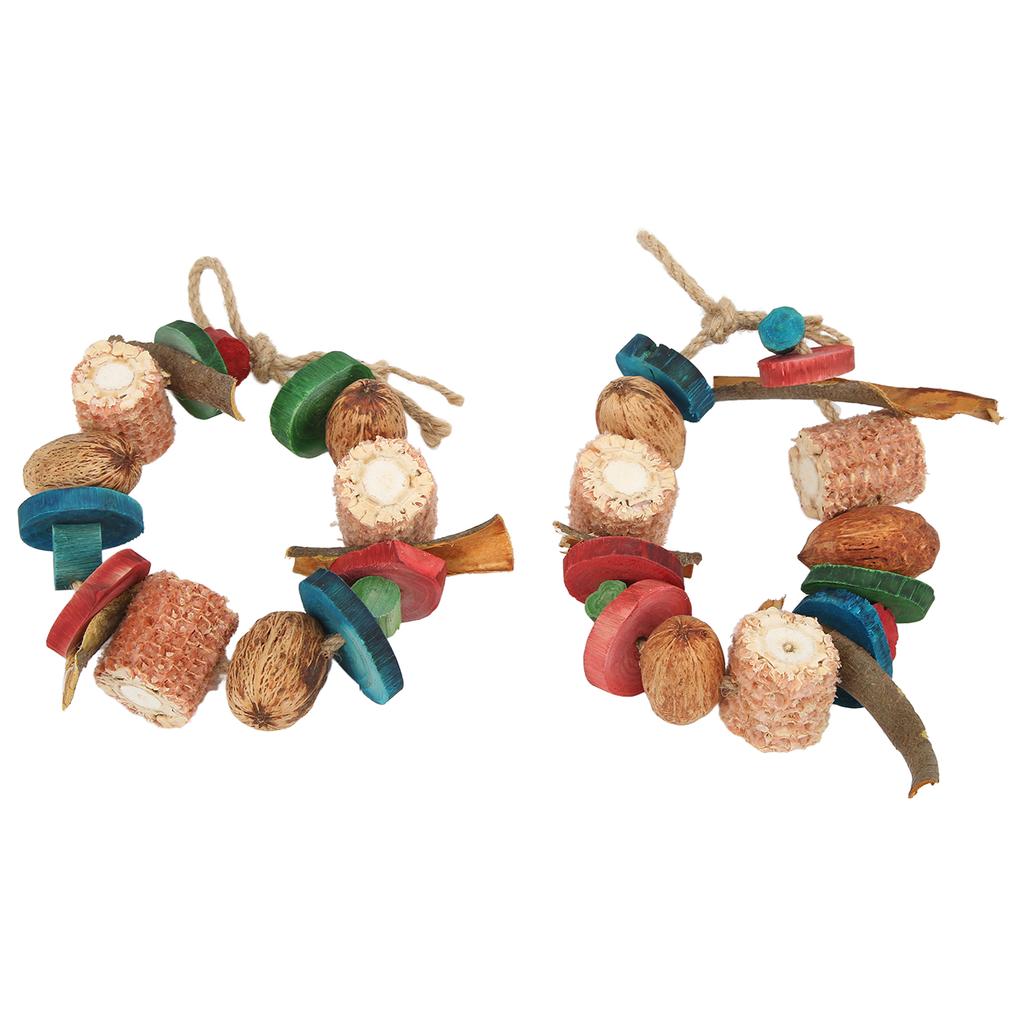 Vogel Kauspielzeug Natürlich Hängendes Papageienkäfig Beißspielzeug für Kleine bis Mittelgroße Vögel Typ C