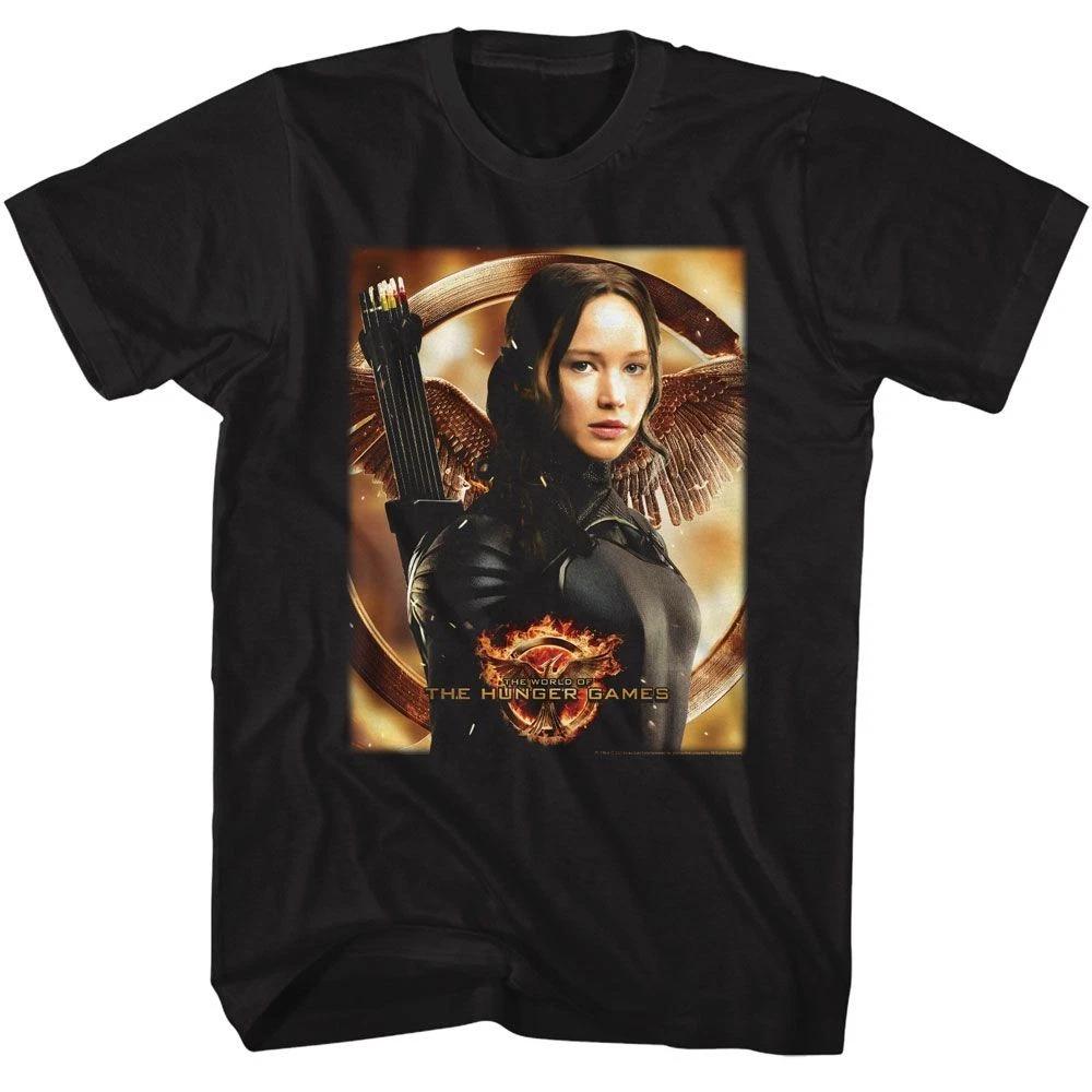Hunger Games - Katniss Mockingjay Background - American Classics - Solid Black A XS