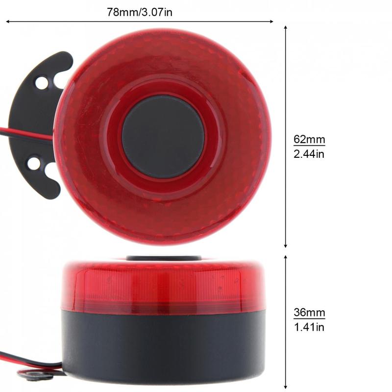 12V / 24V 15W 105dB Reversing Accessories Buzzer Horn Auto Warning Back Up Car Reversing Alarm Speaker Siren with Light