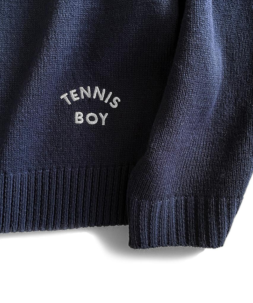 TENNIS BOY CLUB Collar Cardigan Navy