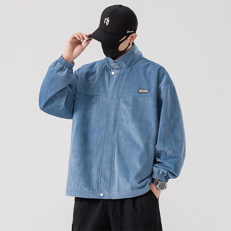 

Куртка мужская весна и осень новая уличная мужская большого размера топ мужская куртка повседневная стойка воротник универсальная свободная одежда 8XL