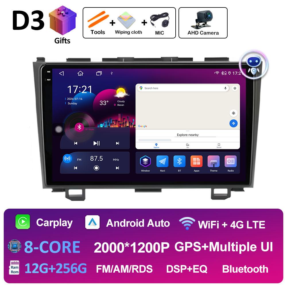 GPS Navigation For Honda CR-V 3 RE CRV 2007 2008 2009 2010 2011 WIFI 9 Inch Android Car Radio Multimedia Video Player Auto Tools