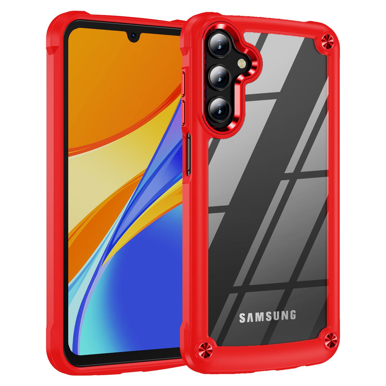 

For Samsung Galaxy A15 4G/5G Phone Case Hybrid PC+TPU Back Cover with Alloy Lens Frame D