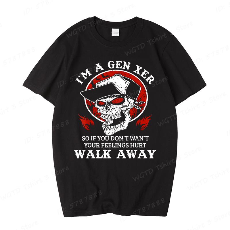 Cool Skull Gen X Before All You Sissie Were Born Tshirts Funny Generation X Tshirt Mens Street Casual Short Sleeve Tshirts