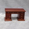 Realistic Miniature Wooden Office Desk With Chair 1/12 Scale Historical Study Room Addition For Models