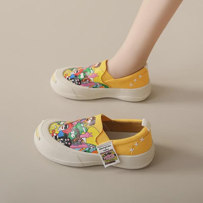 2024 Women's Korean Style Slip-On Canvas Flats - Casual Fashion