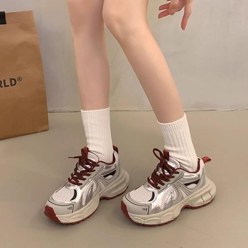 Sneakers Women's New Popular Retro Versatile Small Thick-soled Lightweight Casual Dad Shoes