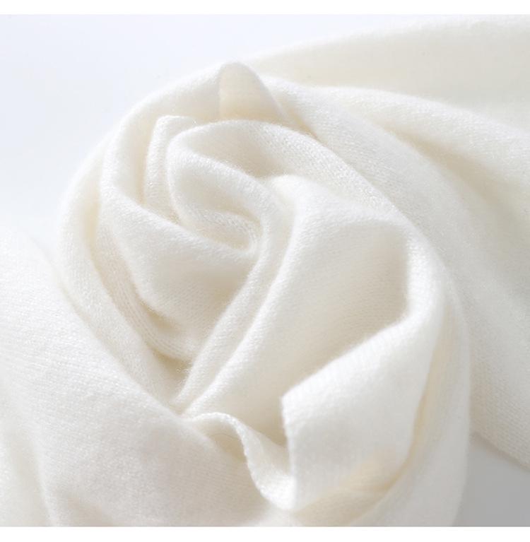 Women's 100% Pure Cashmere Scarf - Warm Soft Neck Warmer for Autumn/Winter, Solid Color, Perfect Gift