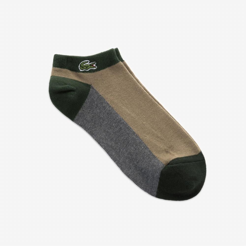 

LACOSTE Mens Color Block Ankle Socks RA007E53N YZP