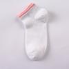 Female Spring and Summer Thin Leisure All Match Pure Color Double Screw Sports Sweat Breathable Socks