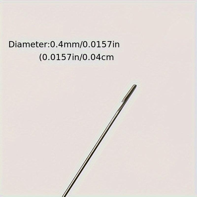 

Ювелирный браслет Инструменты для нанизывания бусин Игла для бисероплетения Игла с открытым ушком Крючок для вязания экстратонкий ручной работы DIY 0.4mm серебряный