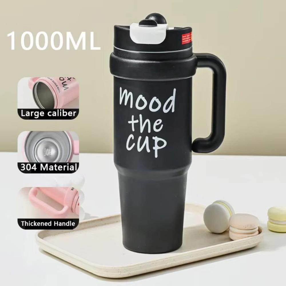 1000ML Thermal Water Bottle Cold and Hot Coffee Cups Gifts Insulation Bottles