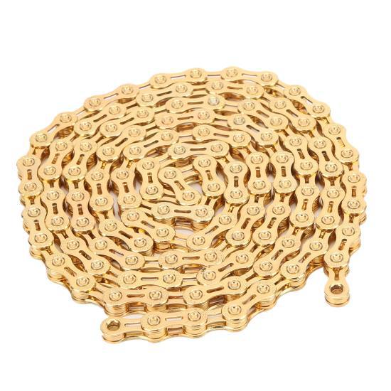VG Sports Mountain Bike 10 Speed Chain 116 Links 1/2inx11/128in Bicycle Chain Gold