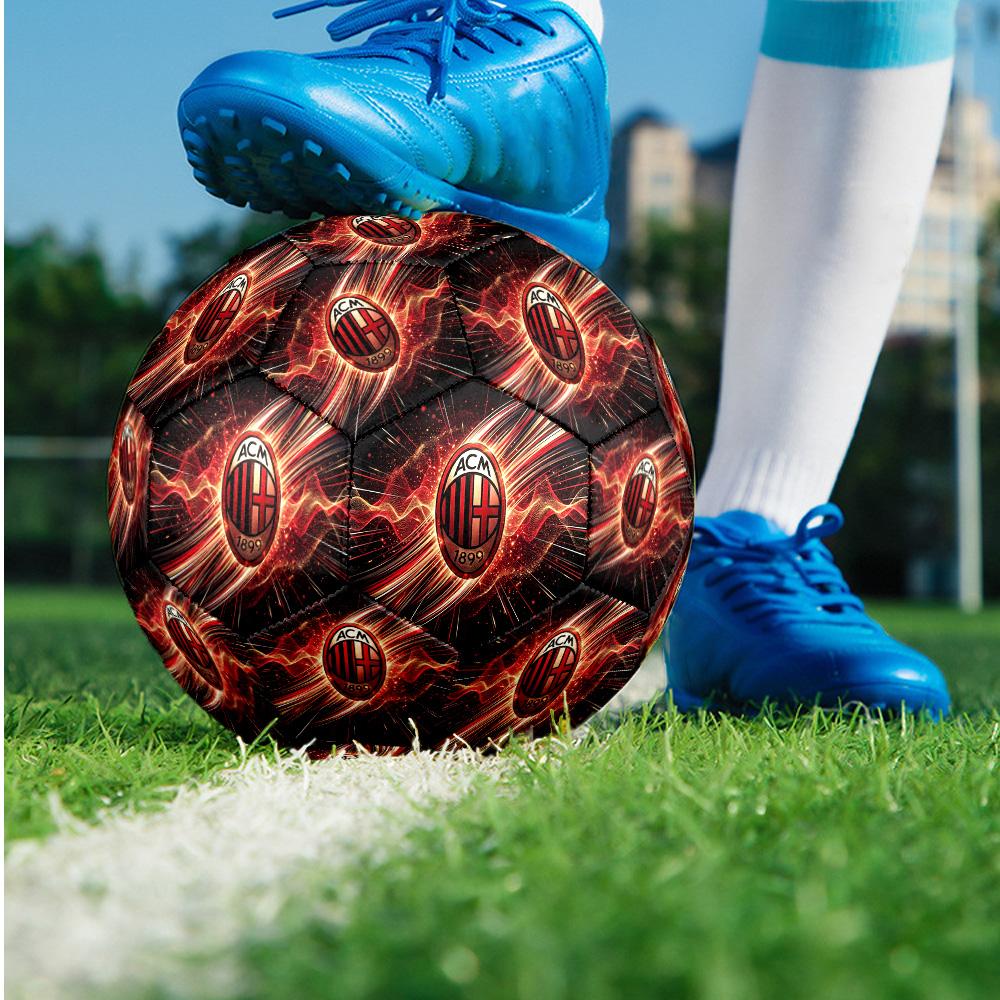 Pallone da calcio Tema AC Milan Taglia 5 Pallone da calcio Tocco Morbido Pallone da calcio per Allenamento Professionale per Sport all'Aperto