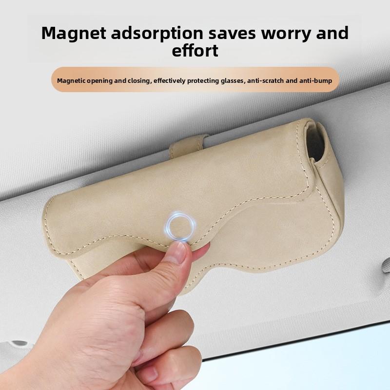 Car Glasses Box Portable Car Sunglasses Holder In The Car Driving Glasses Holder Eyeglass Case Sun Visor Car Lenses Holder