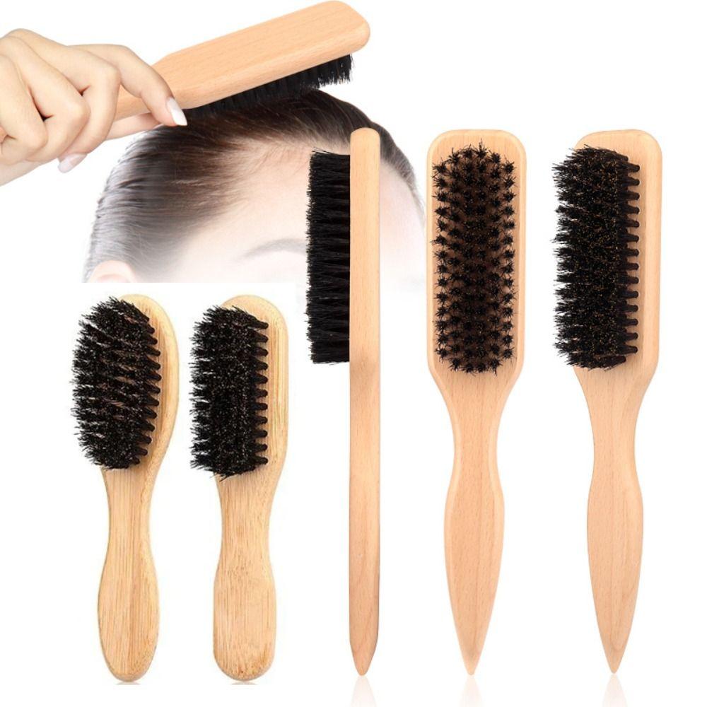 Smooth Finish Boar Bristle Hair Brush Backcombing Design Bun Smoothing Brush  Styling Tool
