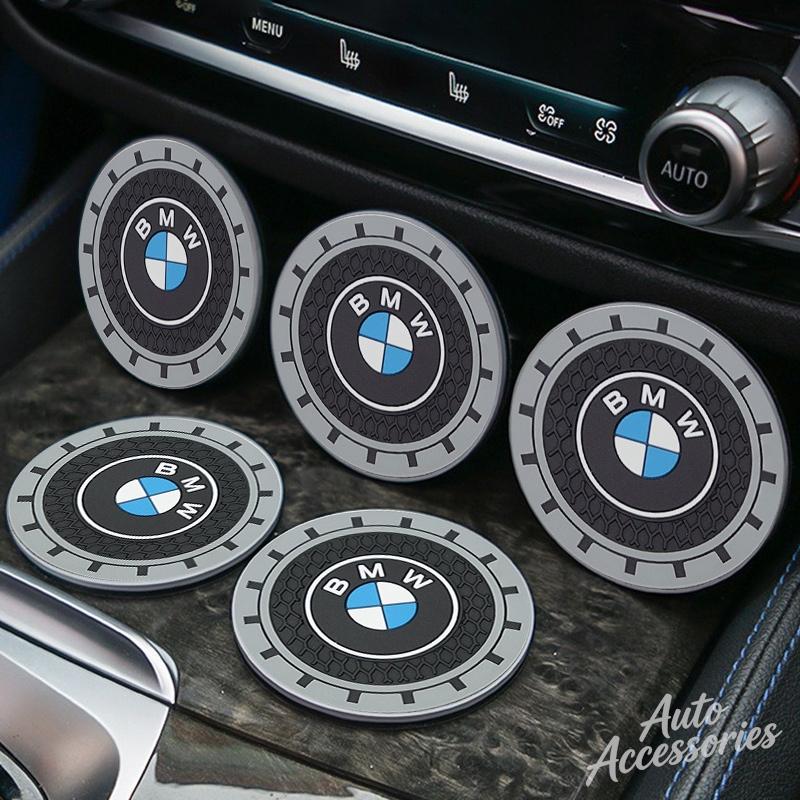 2pcs Silicone Car Water Cup Pad Holder Anti-slip Waterproof Mat For BMW 1 3 5 7 Series X1 X2 X3 X4 X5 X6 X7 E30 E34 G20 Sticker jbzh05