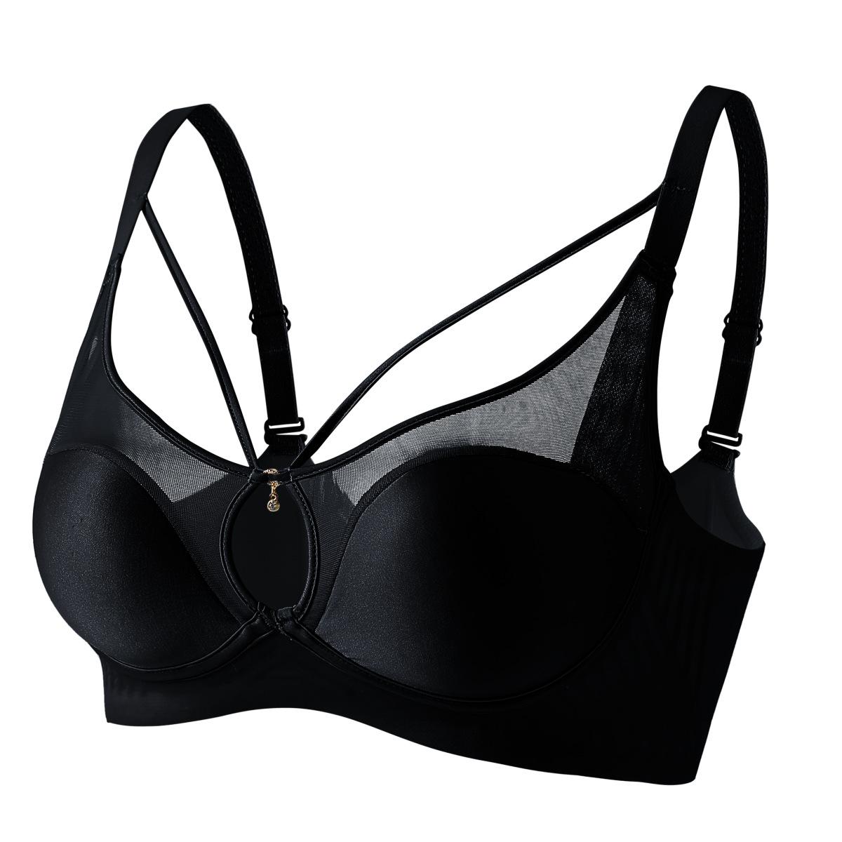 

This Push-up and Shaping Bra Features A Smooth Mesh Panel and A Sexy Cutout Design Perfect for Small Busts 40/90AB чорний