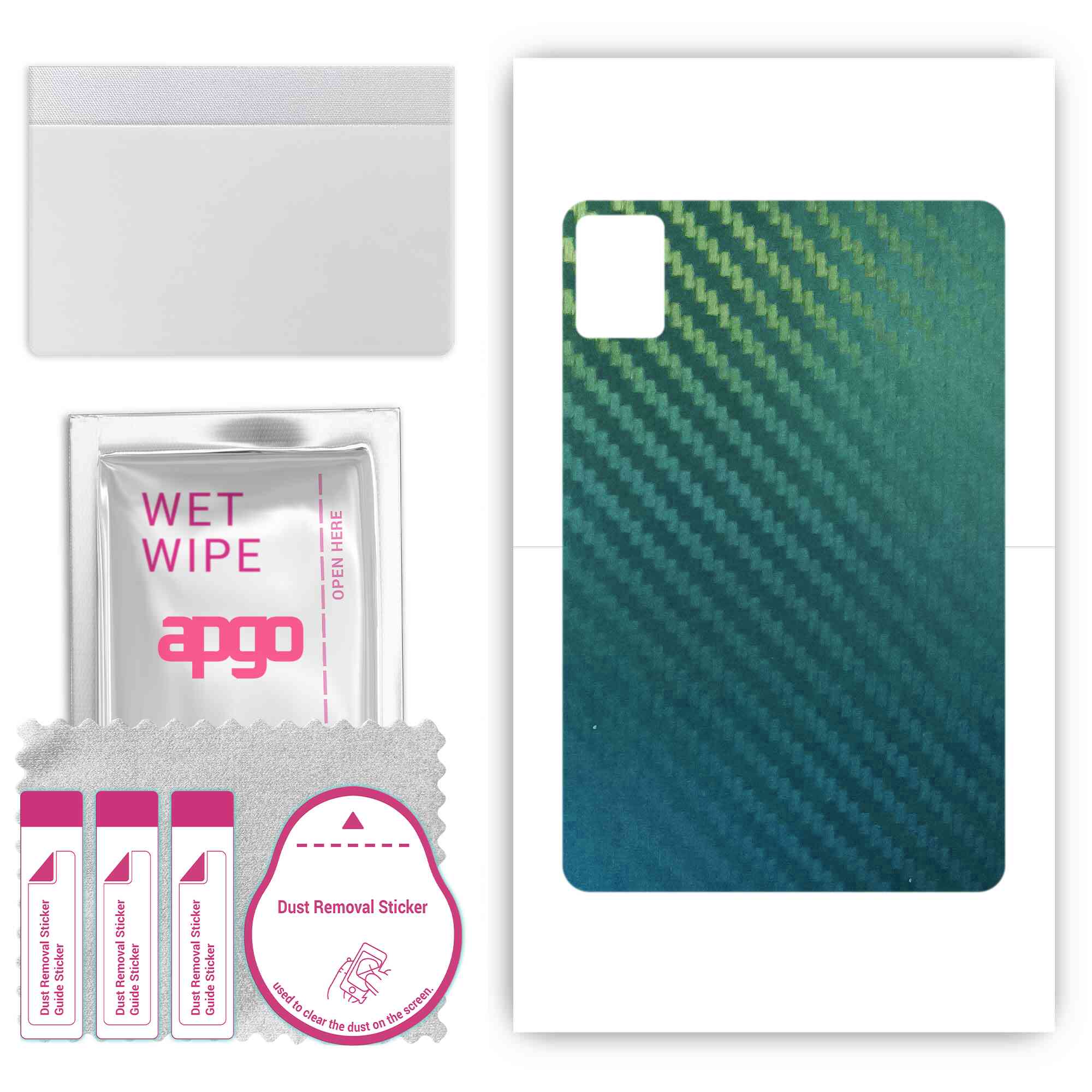 

apgo Protective Skin Sticker for the back compatible with Doogee T20, Wrap Film, Foil, Vinyl - Pattern Carbon Chameleon CAKA1