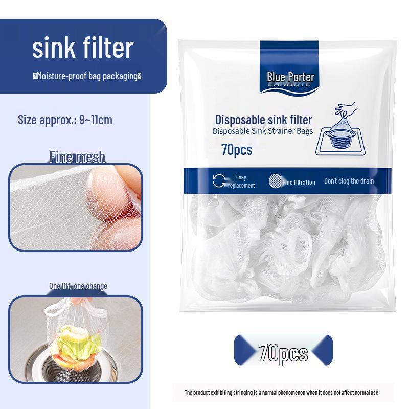 Disposable Sink Strainer for Kitchen: Mesh Filter for Garbage, Dishwashing, Floor Drain, and Vegetable Washing Basin.