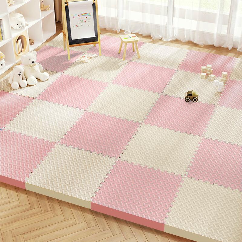 6Pcs 2.5cm Thickening Baby Interactive Game Carpet Anti-slip and Shockproof Living Room and Bedroom Mat Children's Room Carpet