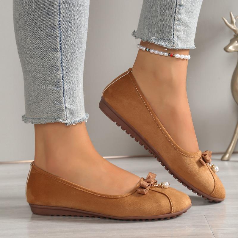 Fashion 2025 Fashion Ladies Shoes Shallow Women's Flats New String Bead Daily Plus Size Light Soft Bottom Comfortable Flat Low Heels