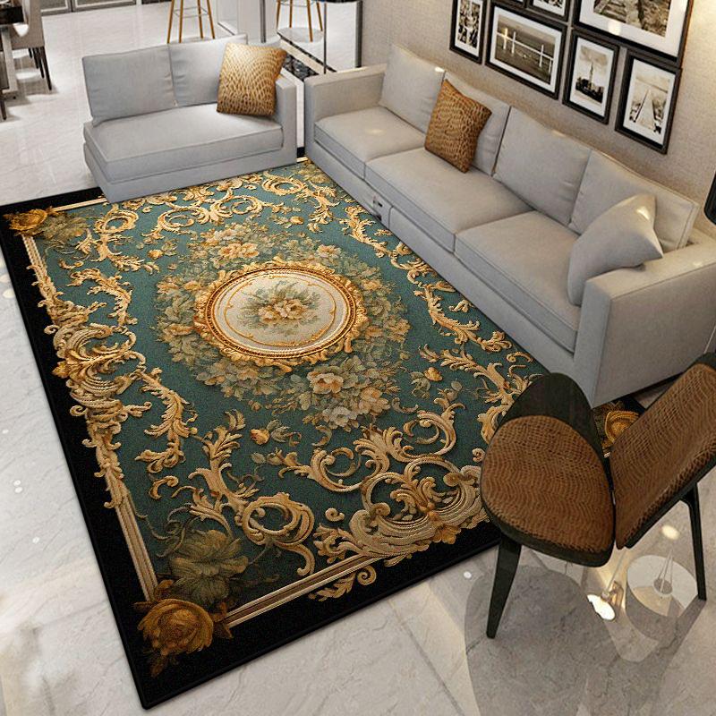 Retro European Style CARPET FOR LIVE ROOM Decoration Bedroom Washable Cloakroom Lounge Rug Non-slip Coffee Tables Mat Floor Mats