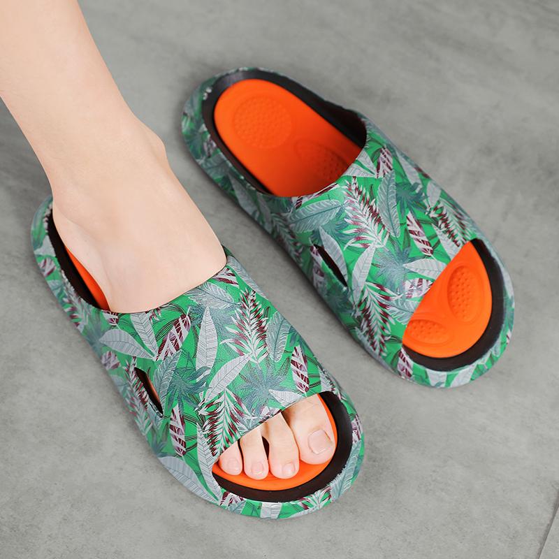 Unisex House Slippers Summer Women Outdoor Casual Beach Slides Thick Sole Home Non-Slip Men Bathroom Shoes Flat Bottom Sandals