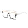 European and American fashion anti-blue glasses frame lower half frame square large frame flat glasses ins Internet celebrity glasses frame