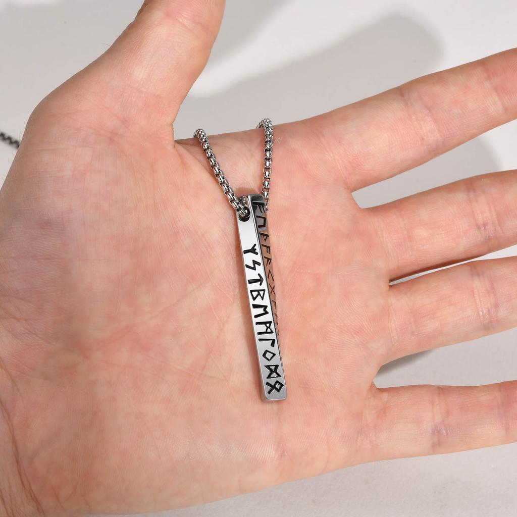 Viking Valknut Pendant Necklace for Men Stainless Steel Stylish Mobius Geometric Neckchain Norse Odin Collar Jewelry for Male