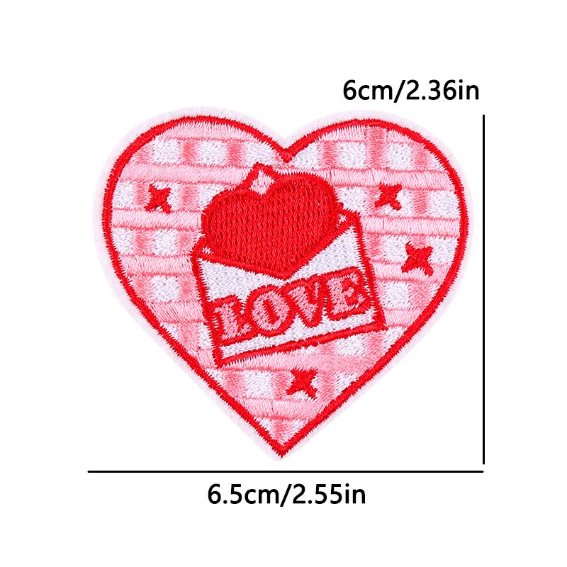 Lips Love Heart Patch Cartoon Embroidery Patch DIY Iron On Patches For Clothing Thermoadhesive Patches On Clothes Sewing Sticker