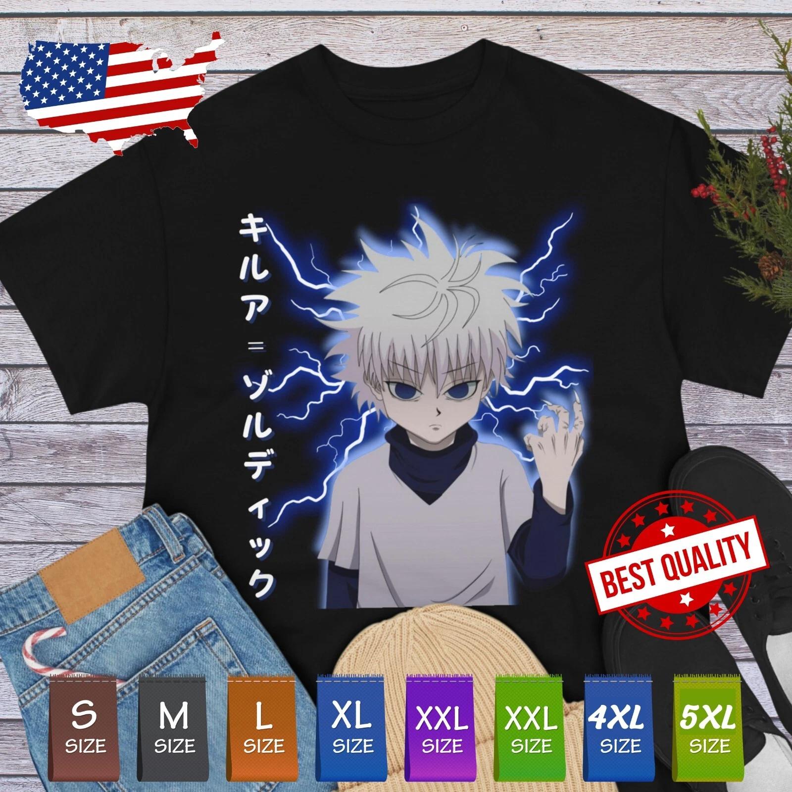 Killua T Shirt Hunter x Hunter Tee Anime Clothing Cosplay Manga Japanese Gon XL