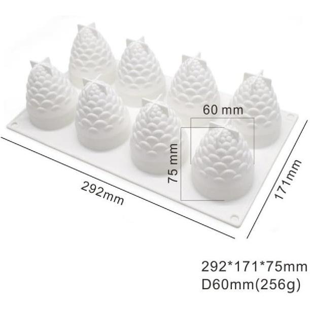Pine Cone Nuts Shape Silicone Molds Cake Decorating Tools Bakeware French Dessert Mousse Cake Mold Baking Cupcake Silicone Mousse Mold - 8 Cavities