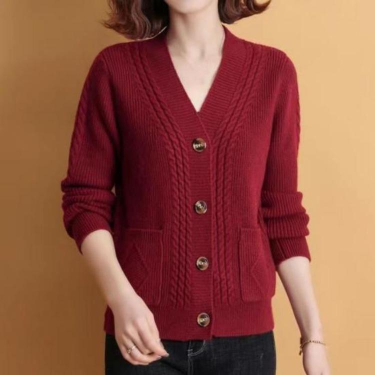 Warm Soft Fall Winter Sweater Coat Loose One Size Lady Cardigan Jacket Long Sleeve Thick Knitted Elastic Buttons Single Breasted